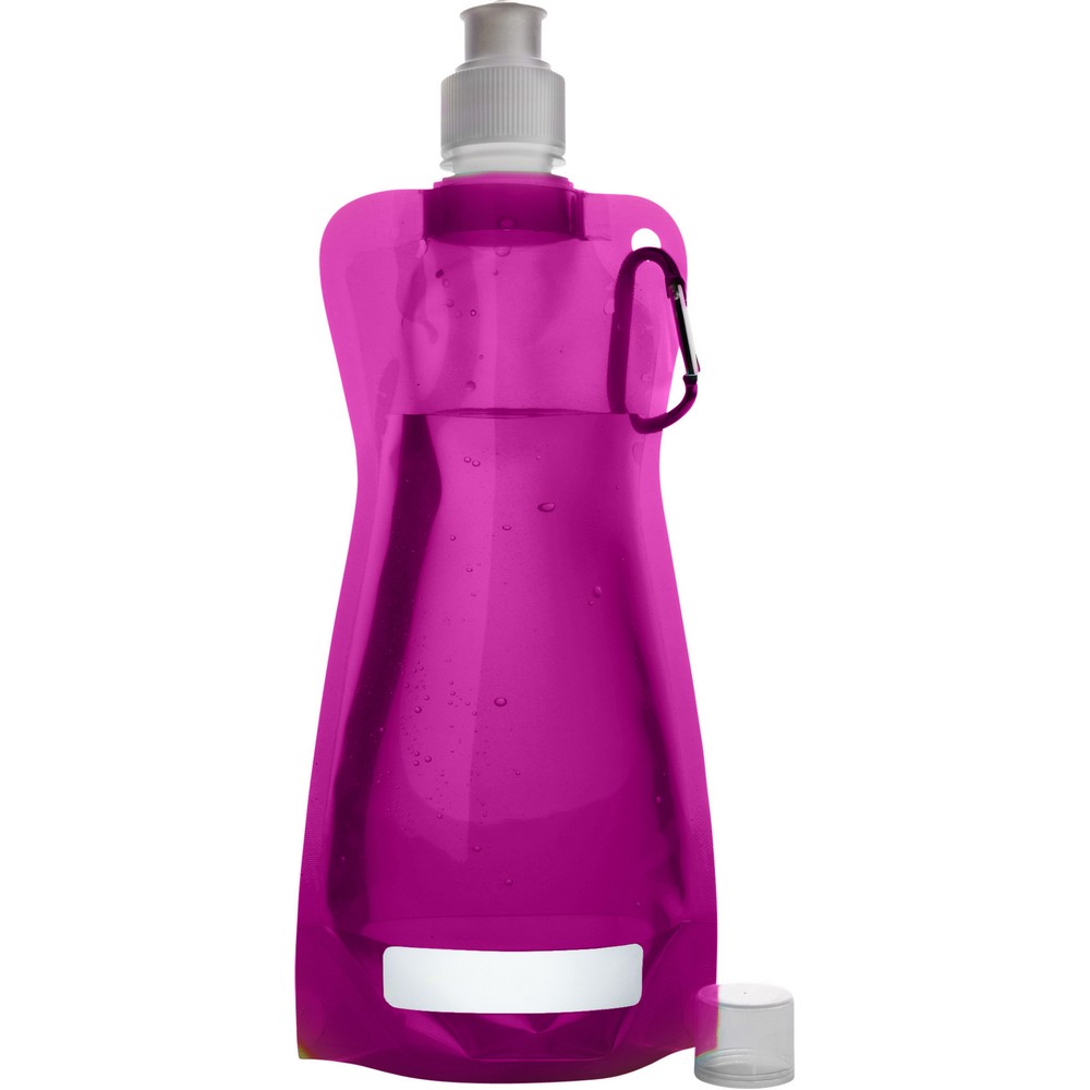 Bouteille pliable 420 ml avec mousqueton