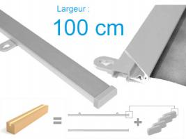 Barres alu clip 100cm (kit 2 pices)