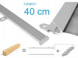 Barres alu clip 40cm (kit 2 pices)