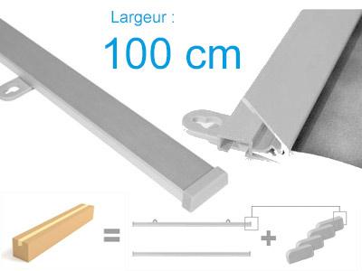 Barres alu clip 100cm (kit 2 pices)