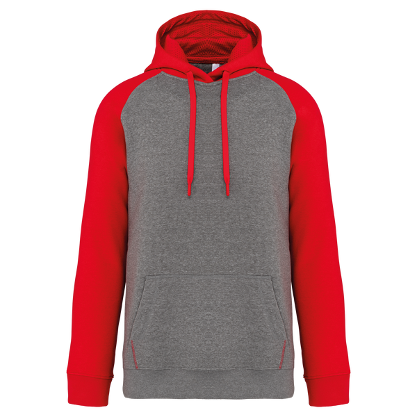 Grey Heather / Sporty Red