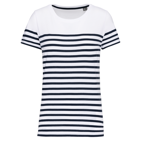 White / Navy Stripes