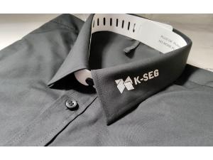 Chemise avec broderie sur le col mod�le Kariban K551 pour K-SEG SA � Bulle