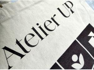 Sac totebag 100% coton personnalis� serigraphie mod�le Kimood KI0250 pour Atelier UP � Lausanne