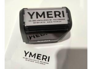 Tampons Trodats Printy automatique format 47x18mm empreinte personnalis� au laser pour Ymeri � Crissier