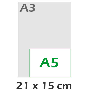 A5 Horizontale 21x15 cm

