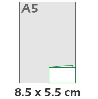 Horizontal 8.5x5.5 cm
