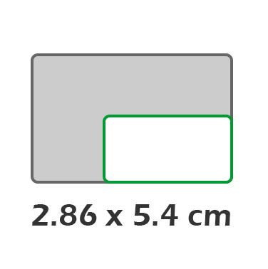Format : 2,86 x 5,4 cm (Mini Carte)