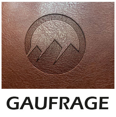 Dorure ou Gaufrage : (Maximum 50x50 mm)