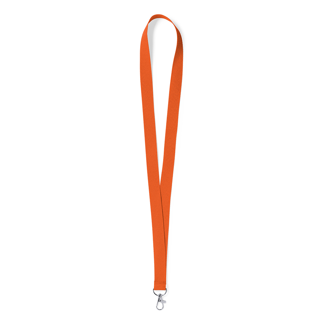 Tour de cou Orange 20mm Mousqueton seul